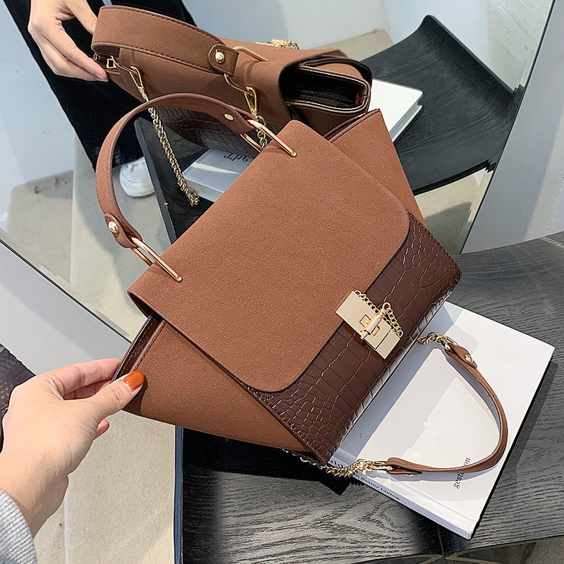 Women's Frosted Pouches Chain Portable Retro Simple Bags