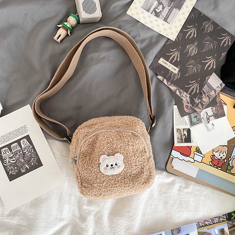 Vintage Style Cute Bear Lovely Lamb Crossbody Bags