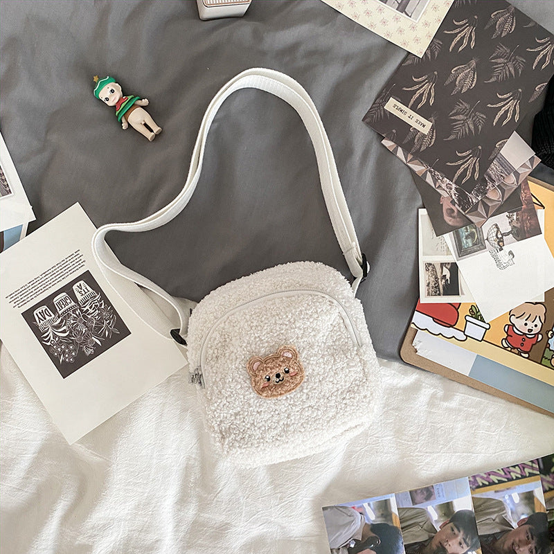 Vintage Style Cute Bear Lovely Lamb Crossbody Bags