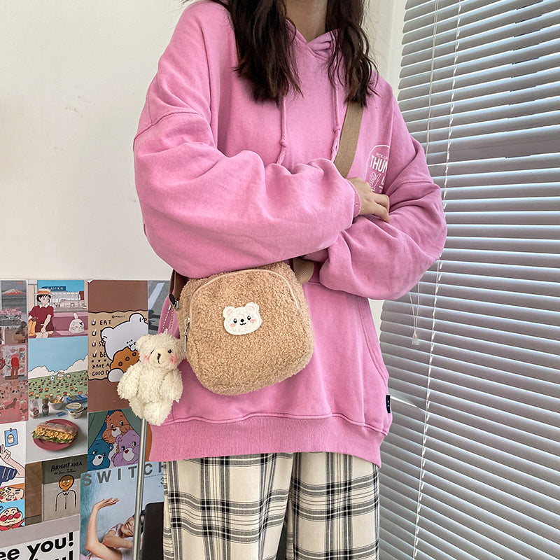 Vintage Style Cute Bear Lovely Lamb Crossbody Bags