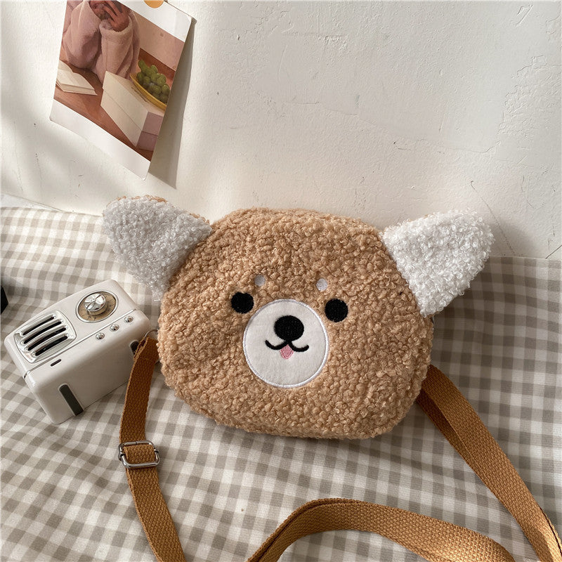 Lamb Wool Female Fashion Plush Cartoon Bags