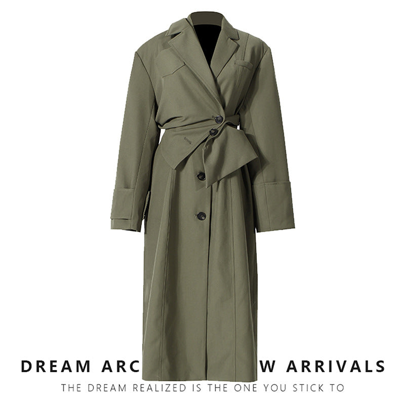 Women's Independent Designer Two-piece Detachable Wide Shoulder Coats