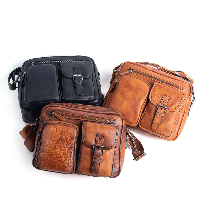 Presale Tree High First Layer Cowhide Men's Messenger Bags