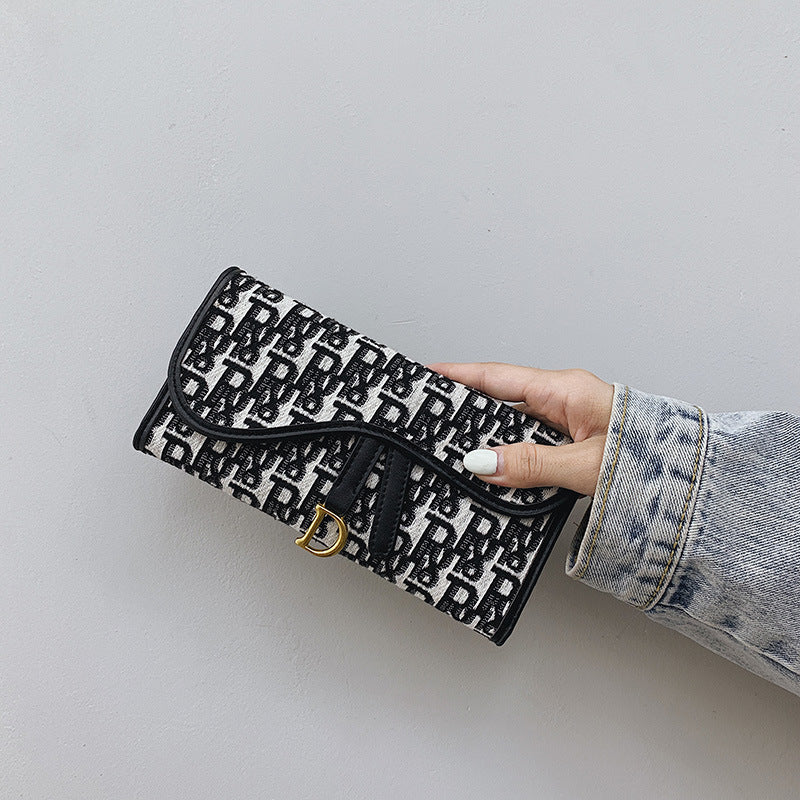 Women's Fashion Cloth Upper Short Long Folding Ladies Wallets