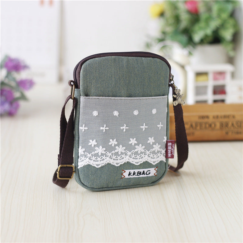 Beautiful Comfortable Fashion Denim Embroidered Fabric Phone Bags