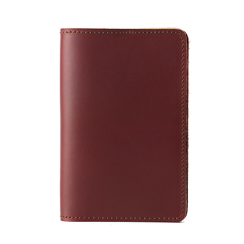 Women's & Men's & Leather Passport Vertical Cowhide Simple Id Package