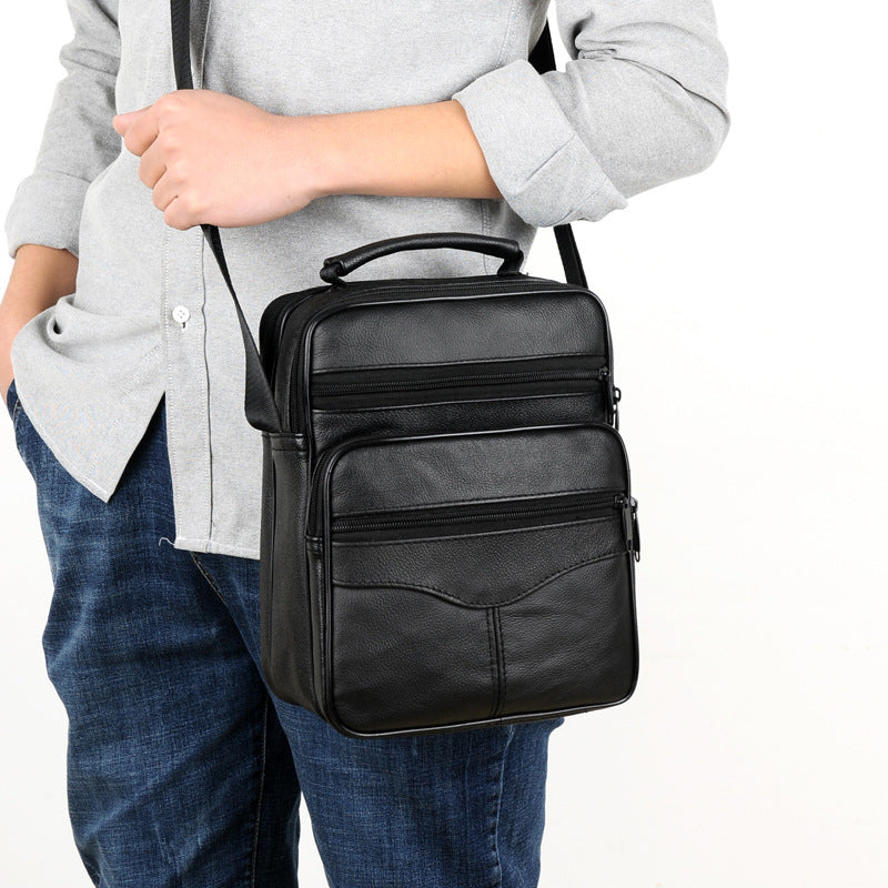 Men's New Attractive Fashion Cowhide Portable Men's Shoulder Bags