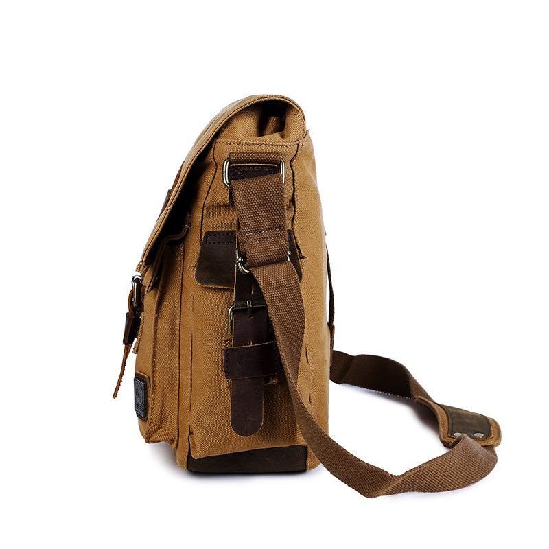 Men's High-grade Canvas Large Capacity Leather Men's Messenger Bags
