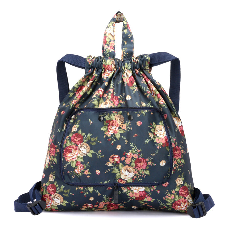 Pretty Unique Folding Drawstring Nylon Printed Backpacks