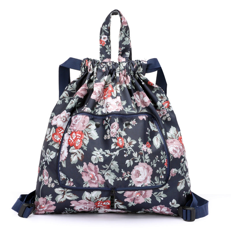 Pretty Unique Folding Drawstring Nylon Printed Backpacks
