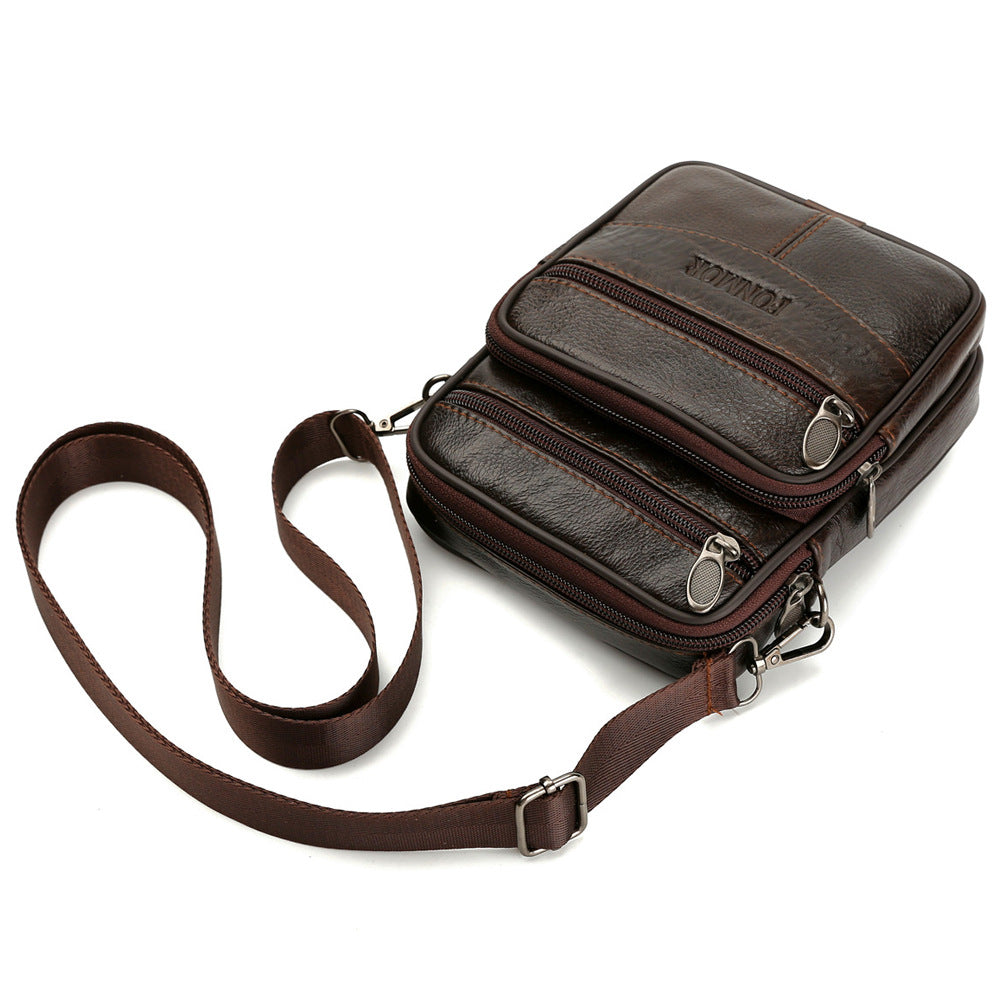 Men's Versatile Genuine Leather First Layer Bags