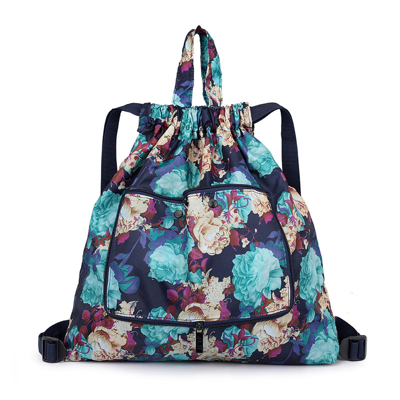 Pretty Unique Folding Drawstring Nylon Printed Backpacks