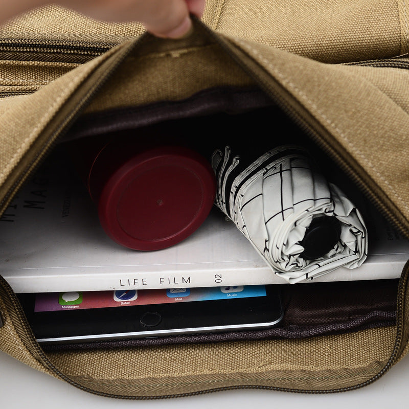 Men's Creative High Sense Retro Canvas Men's Shoulder Bags