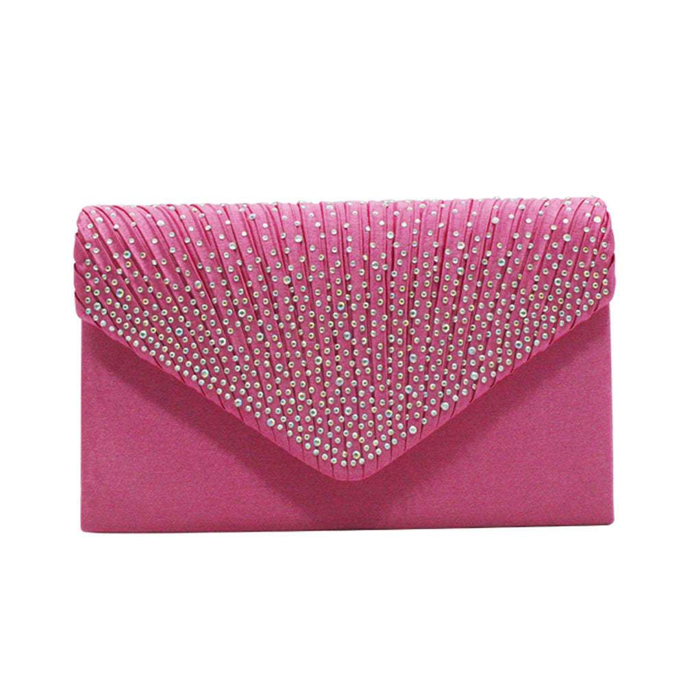 Women's Stylish Fashion Satin Rhinestone Banquet Evening Bags