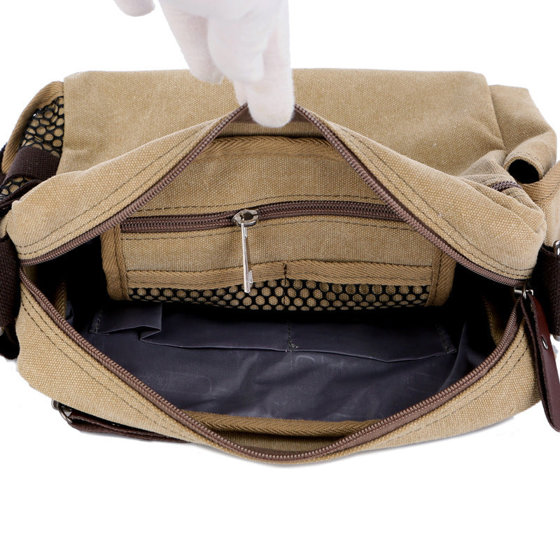 Elegant Canvas Korean Style Cross Body Men's Messenger Bags