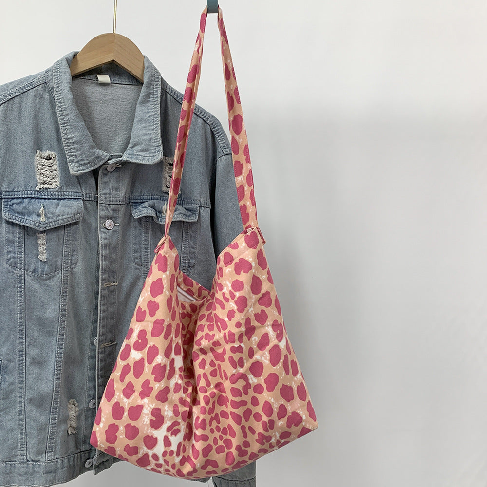 Leopard Print With Large Capacity Zipper Crossbody Bags