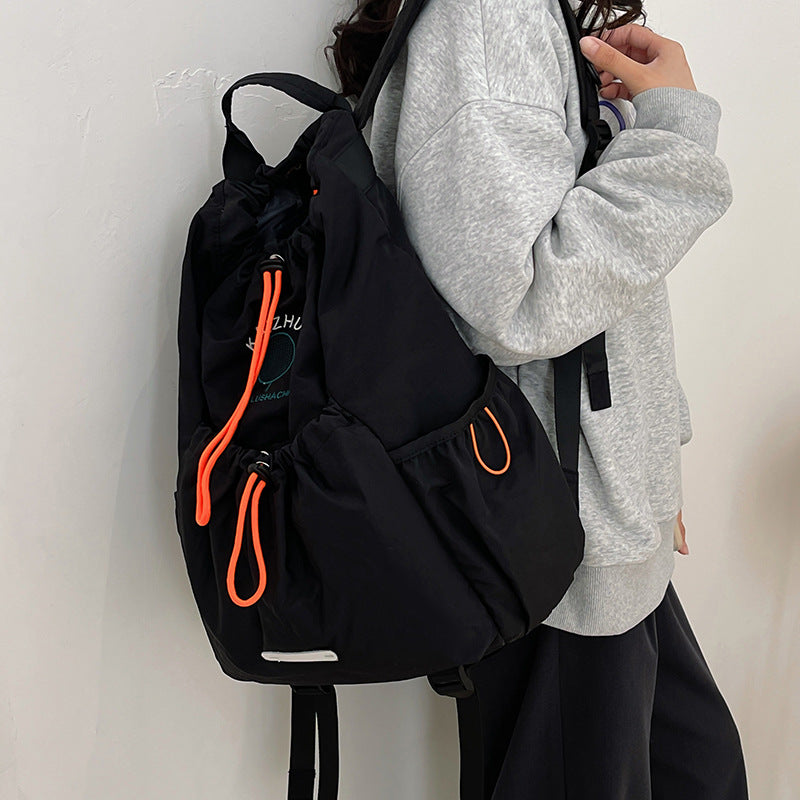 Drawstring Canvas Large Capacity College Mountain Backpacks