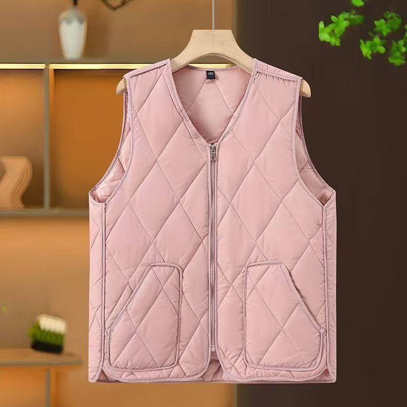 Women's Western Style Cotton Loose Warm Liner Lightweight Bottoming Waistcoat Vests