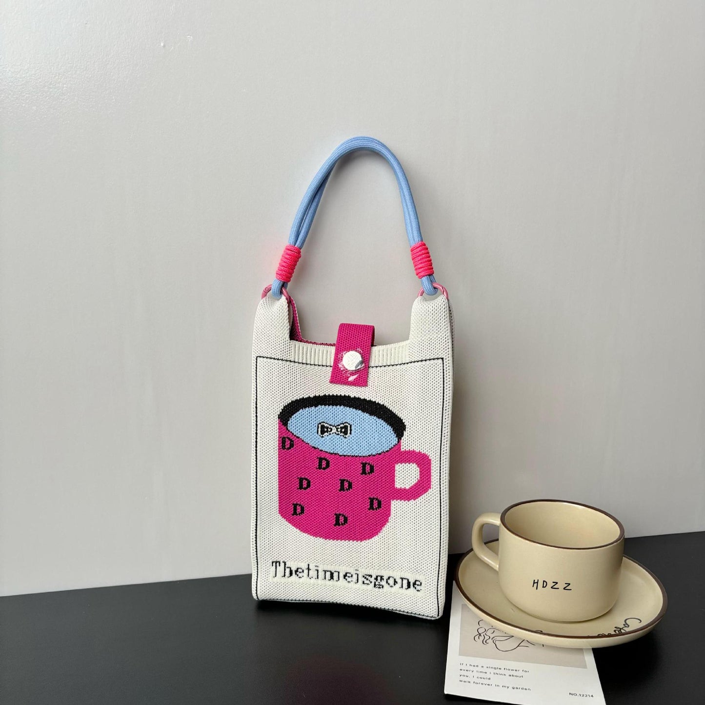 High-grade Mobile Cartoon Knitted Dopamine Color Phone Bags