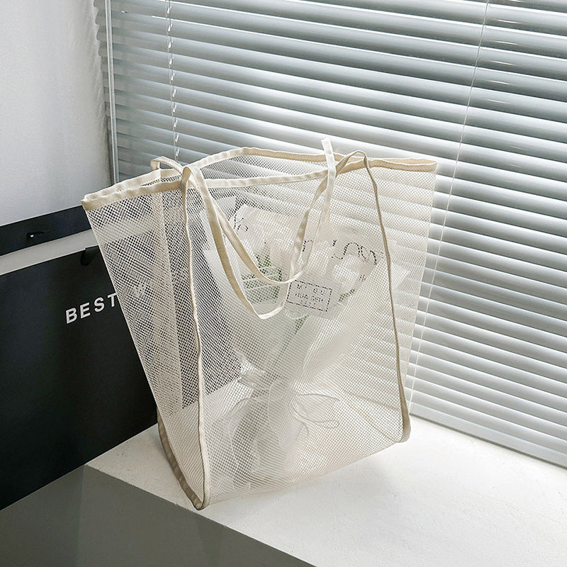 Shopping Voile Transparent Fashion Mesh Beach Bags