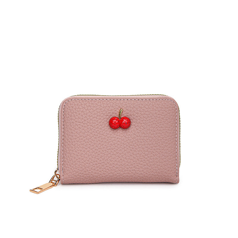Women's Mini Short Simple Fashion Cherry Cute Card Holder
