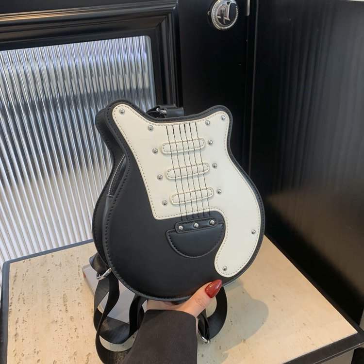 Women's Single Guitar Style Rivet Personalized Creative Crossbody Bags