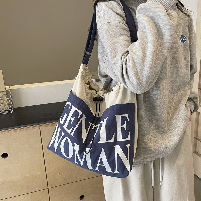 Unique Slouchy Letter Printing Simple Fashion Shoulder Bags