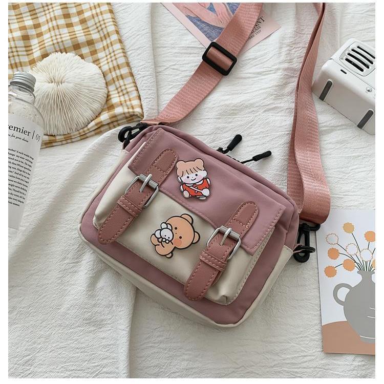 Elegant Wind Canvas Female Cute Fresh Crossbody Bags