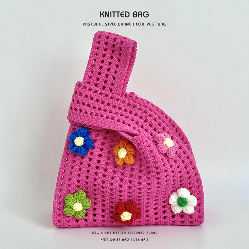 Women's Knitted Wool Version Versatile Hand Carrying Handbags