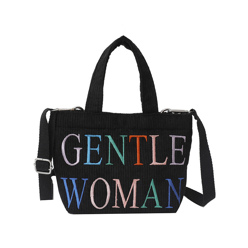 Fashion Corduroy Portable Mini Mobile Trendy Shoulder Bags