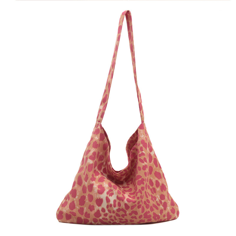 Women's Print Canvas Fashionable Preppy Style Large Shoulder Bags