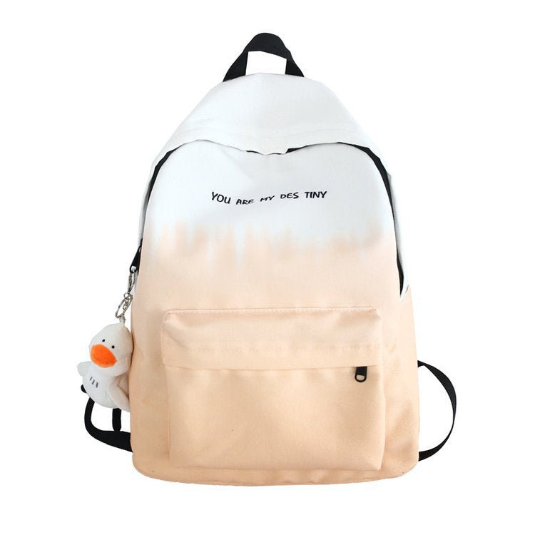 Korean Style Gradient Primary Female College Backpacks
