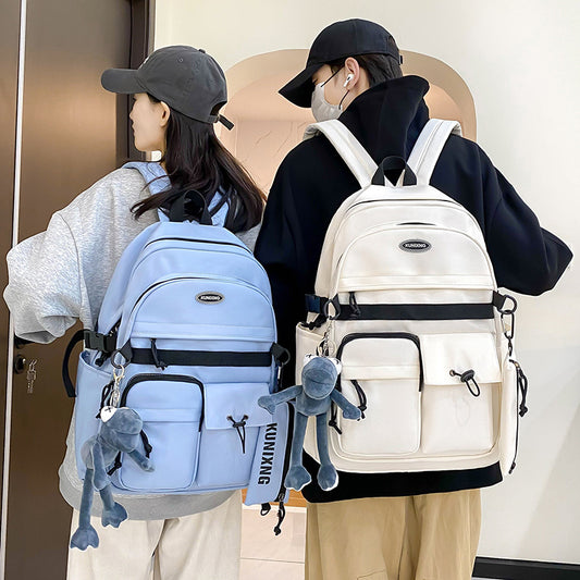 Nylon Good-looking Simple Female College Lightweight Backpacks