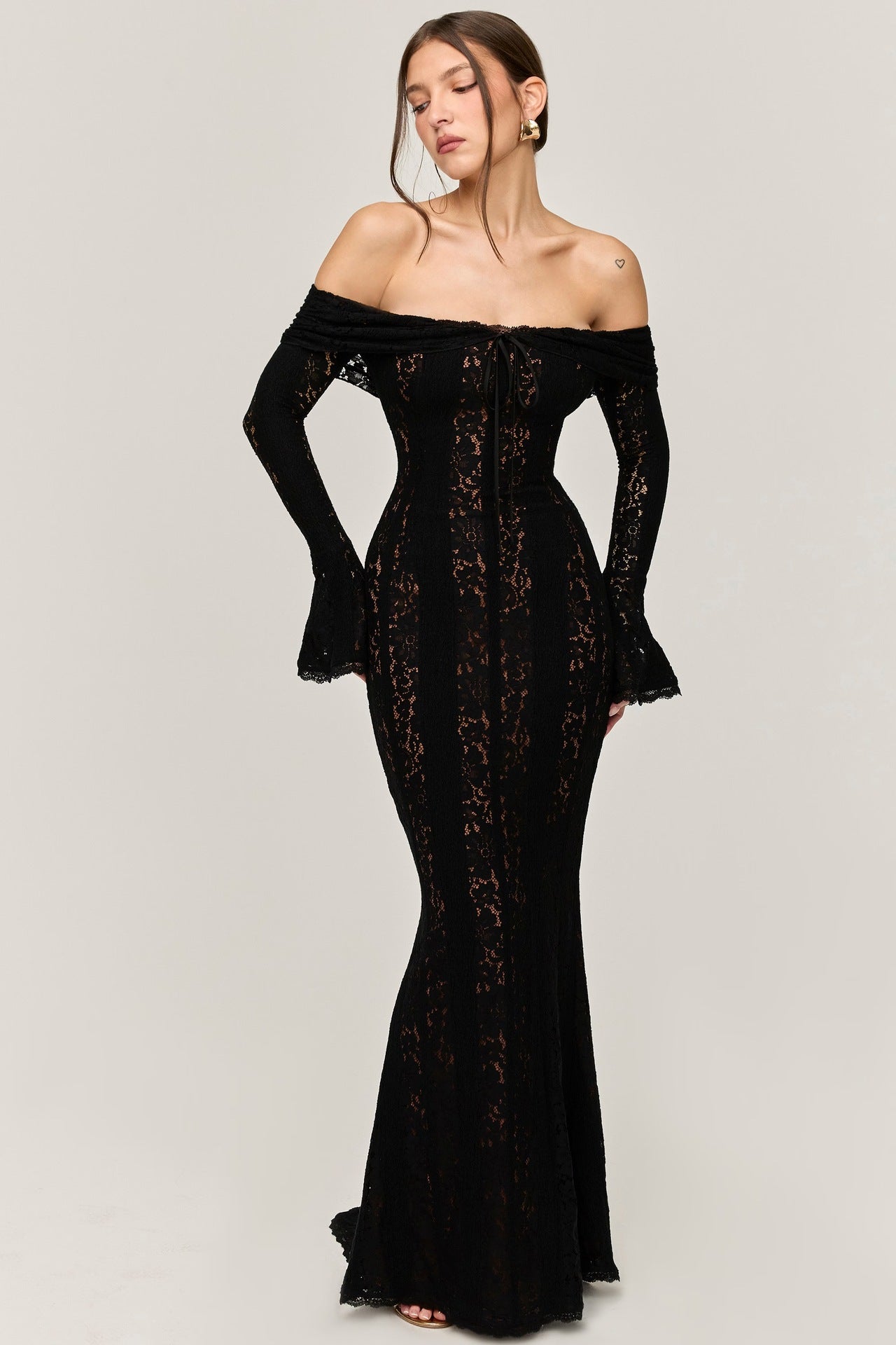 Women's Gentle Lace Dress French Style Temperament Dresses