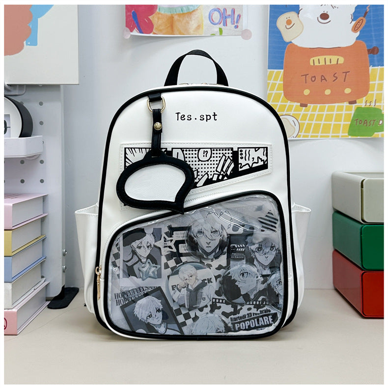 Comfortable Cartoon Portable Millet Display Transparent Backpacks
