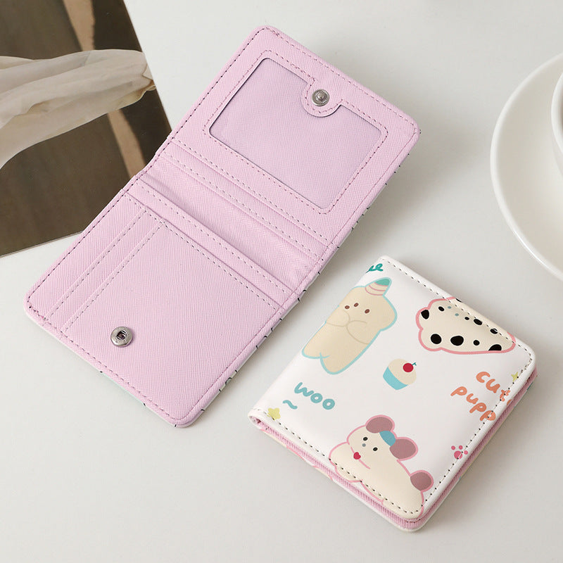 Women's Fashionable Short Large Capacity Zipper Pocket Card Holder