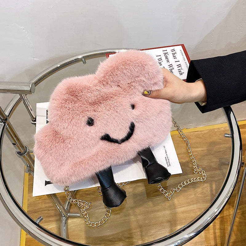 Women's Cloud Fur Niche Korean Style One Crossbody Bags