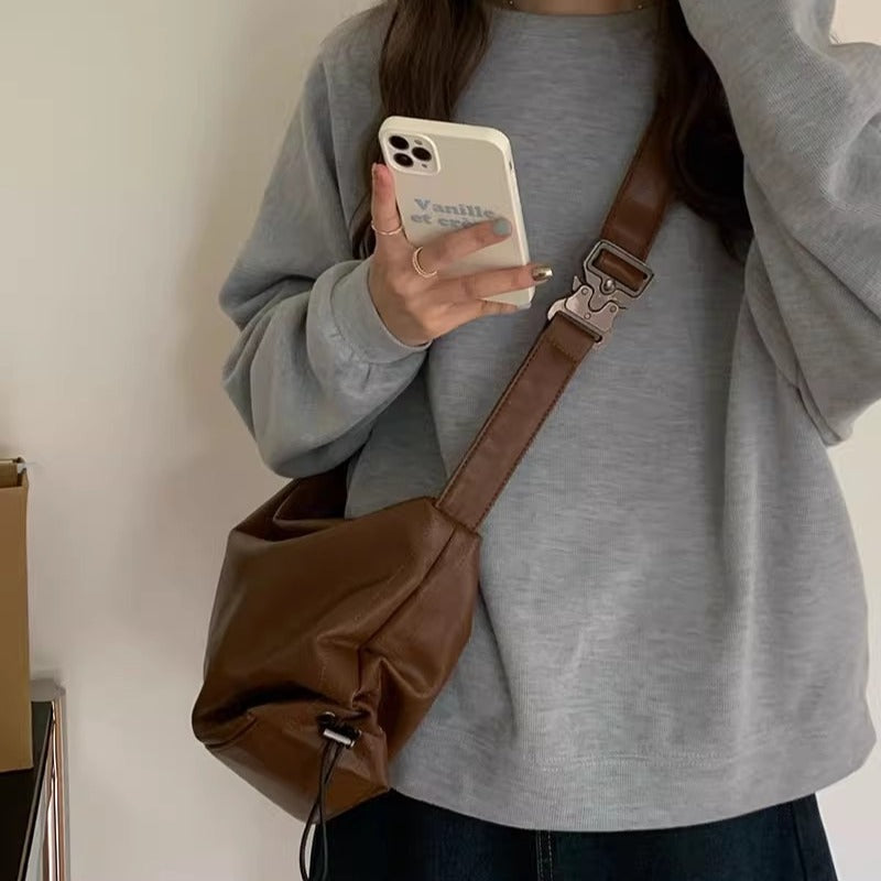 Women's Pleated Today Popular High-grade Sensitive Wide Crossbody Bags