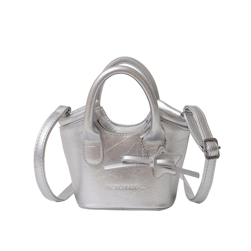 Women's Korean Fashion Large Capacity Vegetable Basket Crossbody Bags