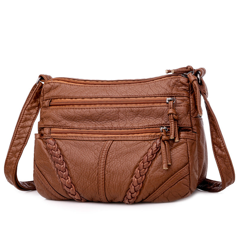Women's Fashion Soft Leather Textured Large Capacity Bags