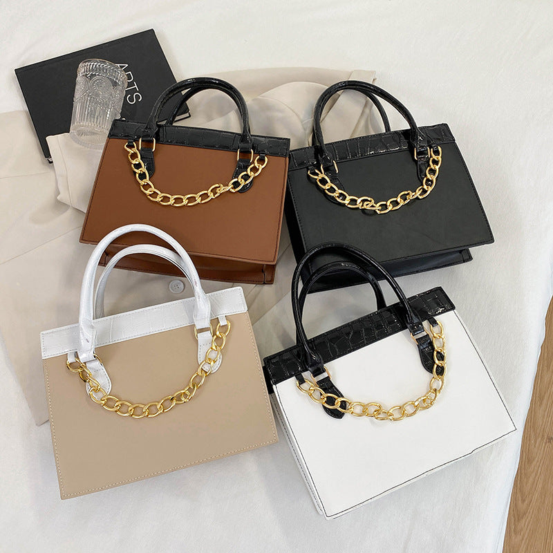 Women's Fashionable Texture Commuter Simple Fashion Chain Tote Bags