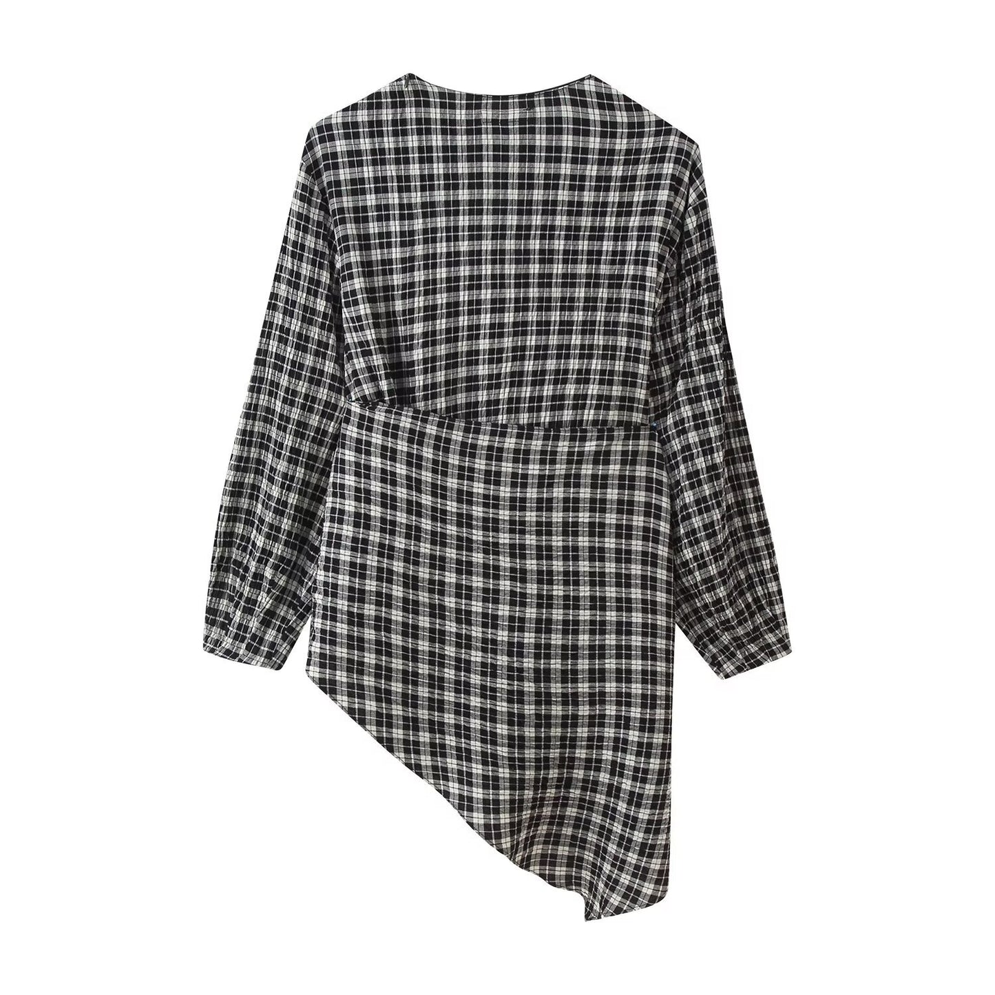 Women's Autumn Multi Plaid Long-sleeved Shirt With Blouses
