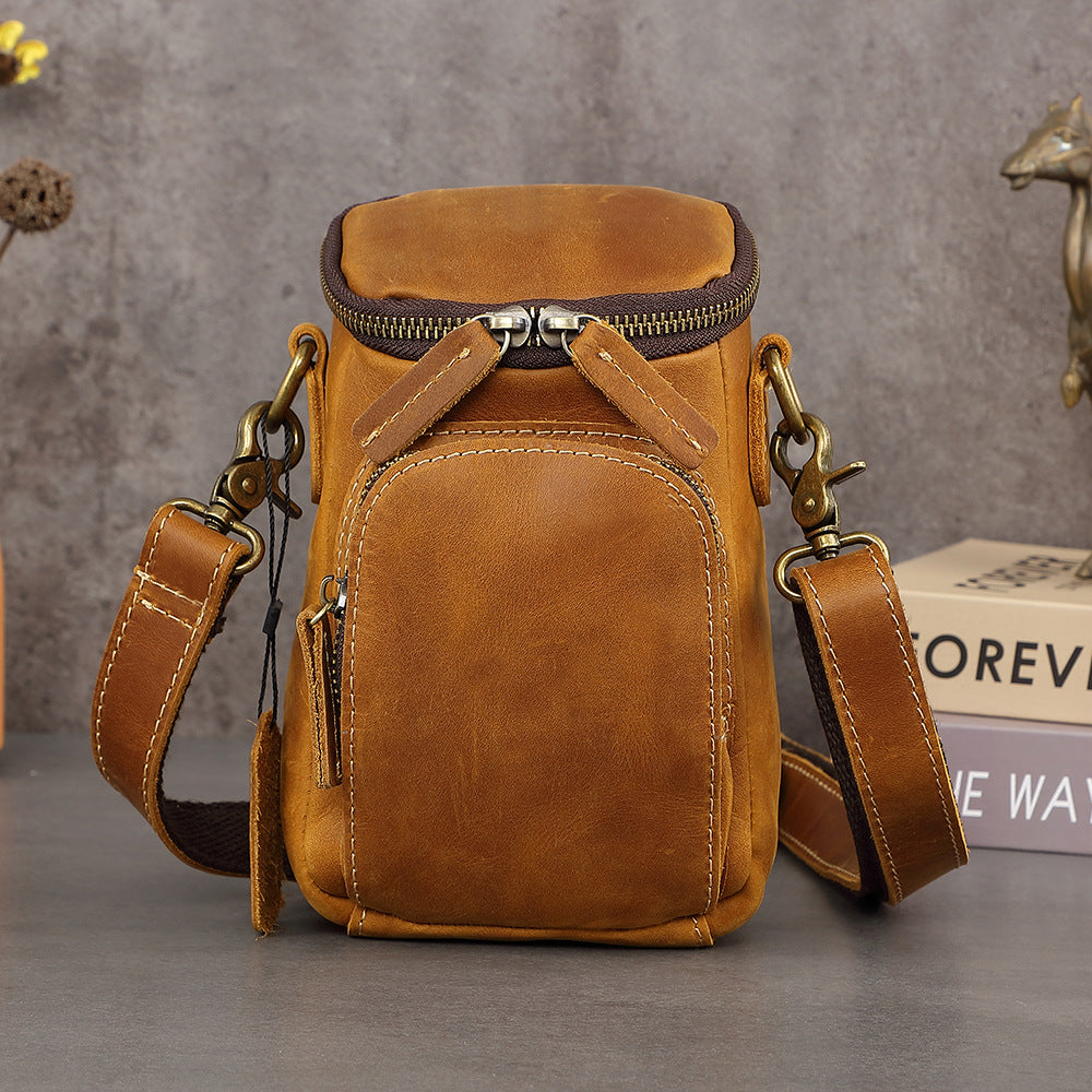 Men's Layer Cowhide Leather Genuine High-grade Crazy Bags