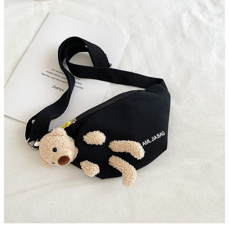 Women's Summer Bear Canvas Cartoon Cute Shoulder Bags