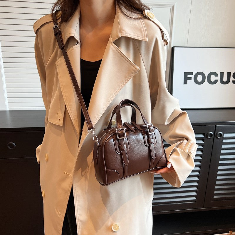 Women's Popular High-grade Autumn Retro Commuter Boston Crossbody Bags