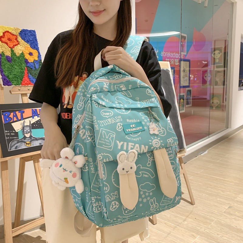 Female Large Capacity Iti Rabbit Ears Backpacks