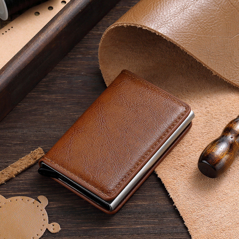 Women's & Men's & Metal Automatic Pop-up Cassette Refined Card Holder