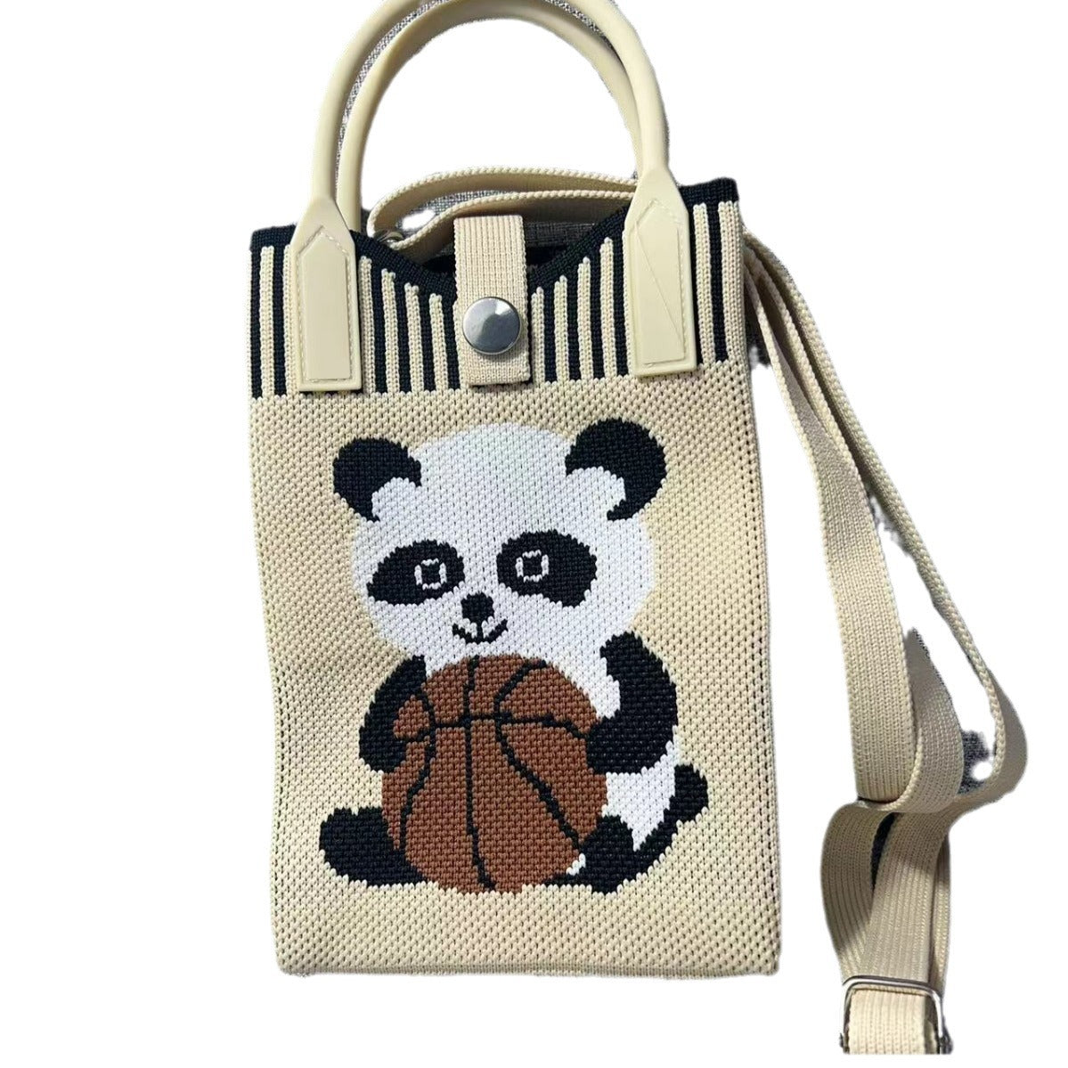 Summer Cartoon Mobile Wool Knitted Adjustable Bags