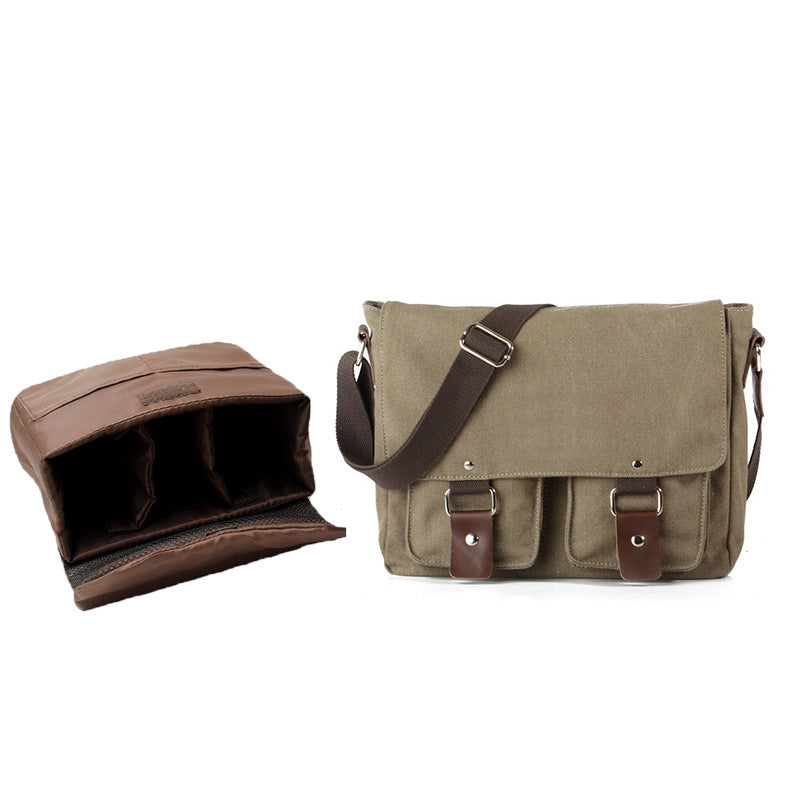 Men's Vintage Canvas Unisex Simple Detachable Bags