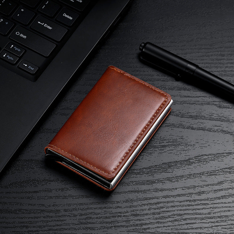 Women's & Men's & Metal Automatic Pop-up Cassette Refined Card Holder